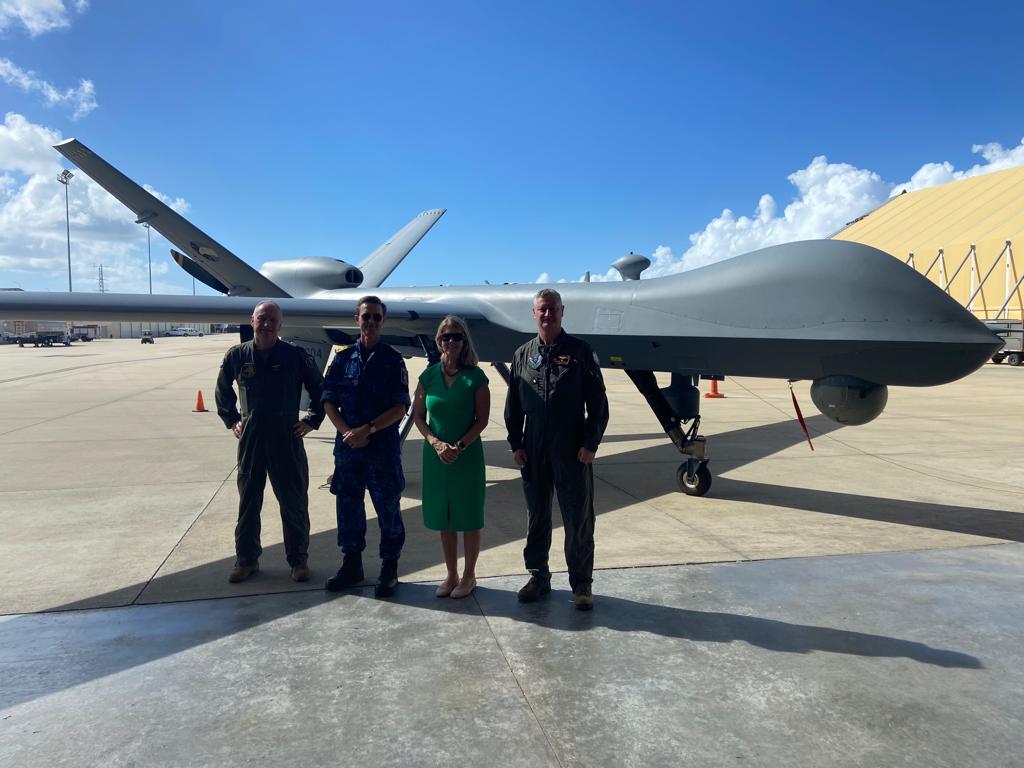 El avión no tripulado MQ 9 sale de Curaçao SXM IslandTime