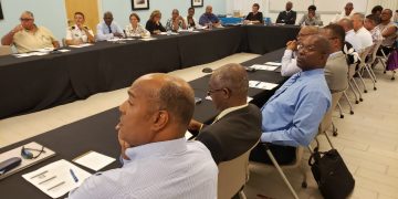 Prime Minister Romeo Marlin updates the  public on hurricane preparedness activities