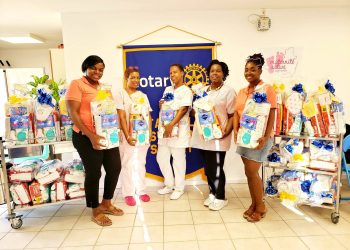 Rotary Sunset Donates Maternity Gift Baskets to LCF Hospital