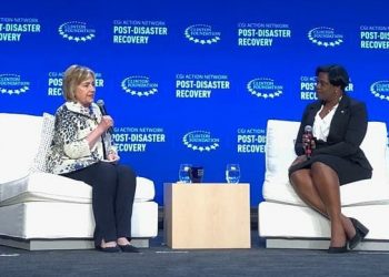 Hilary Clinton conducts 1 on1 Interview with  Prime Minister Romeo Marlin at the Clinton Global Initiative