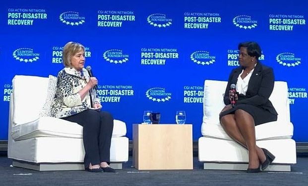 Hilary Clinton conducts 1 on1 Interview with Prime Minister Romeo Marlin at the Clinton Global Initiative