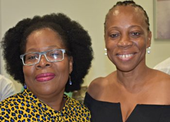 Rhoda Arrindell, Nicole Cage, recipients of the Presidents Award from St. Martin Book Fair 2019