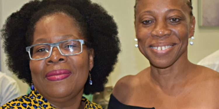 Rhoda Arrindell, Nicole Cage, recipients of the Presidents Award from St. Martin Book Fair 2019