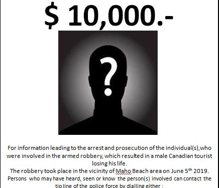 Reward offered in Robbery investigation