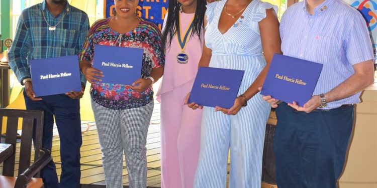 Four members pinned as Paul Harris Fellows