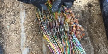 TelEm Group technicians carrying out cable repairs in Betty’s Estate Thursday