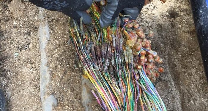 TelEm Group technicians carrying out cable repairs in Betty’s Estate Thursday