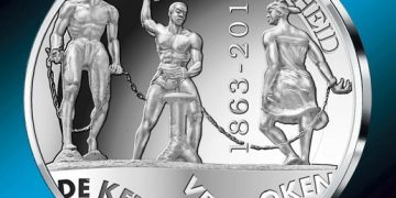 Central Bank commemorates slavery with 5 guilders coin