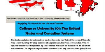 “College or University 101: The United States & Canadian Systems” workshop to be held on August 22