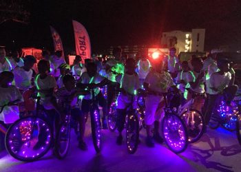 Bike Liton Bikes with lights at night!