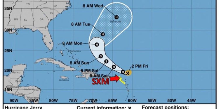 …A TROPICAL STORM WATCH REMAINS IN EFFECT FOR ST. MAARTEN……