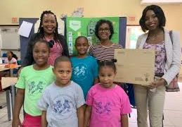 No Kidding with our Kids Foundation Receives Projector from CIBC FirstCaribbean.