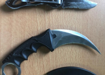 Student arrested with knives