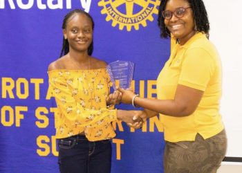 Rotary Sunset recognizes Cecilly Nicholas