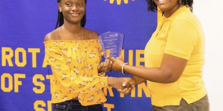 Rotary Sunset recognizes Cecilly Nicholas