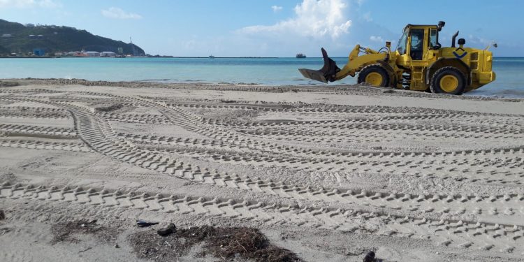 Nature Foundation St Maarten Expresses Concerns about Beach Reconstruction and Cleaning with heavy equipment.