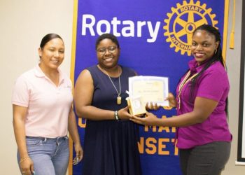 Connor Presented at Rotary Sunset General Meeting