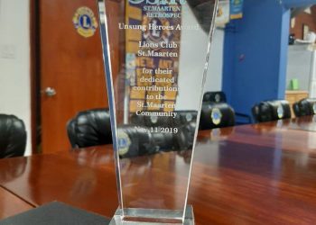 Sint Maarten Lions Club received “UNSUNG HEROES” Award