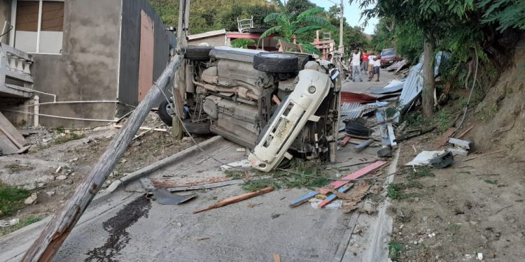 Accident on Marrigot hill road