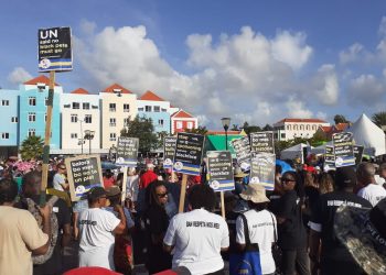 Demonstration on Curaçao against Zwarte Piet
