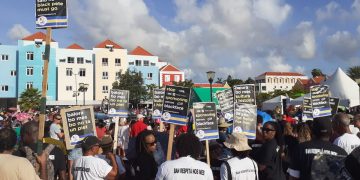 Demonstration on Curaçao against Zwarte Piet