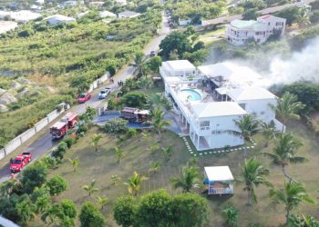 House on fire in Guana-bay