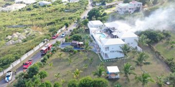 House on fire in Guana-bay