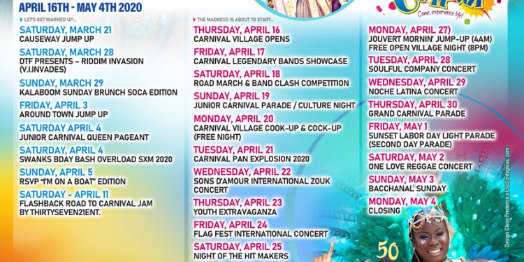 Carnival 2020 schedule spans 27 days, two new local events