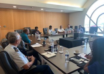 Prime Minister Silveria Jacobs meets with EOC Emergency Operations Center Stakeholders