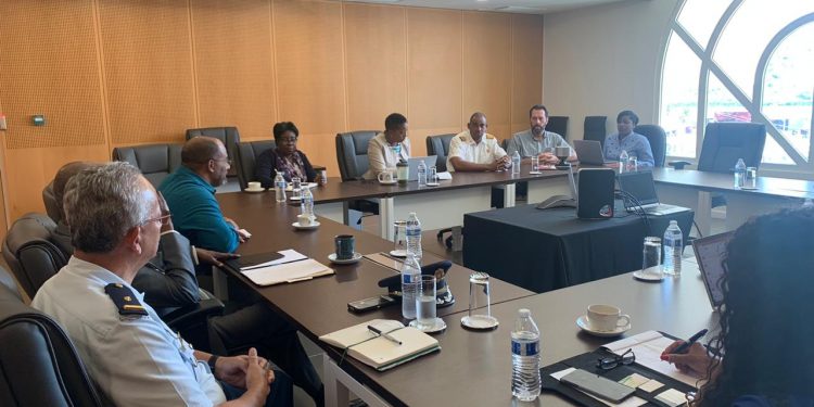 Prime Minister Silveria Jacobs meets with EOC Emergency Operations Center Stakeholders