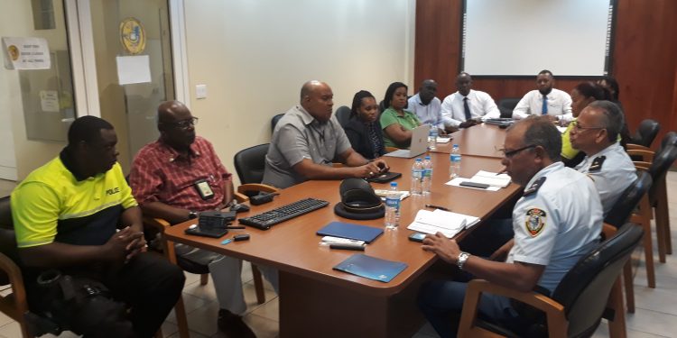 Police held meeting with stakeholders concerning the Police Mobile Command Center at the harbor