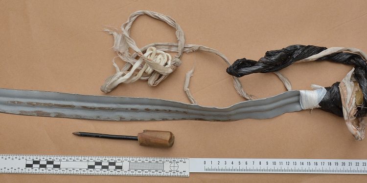 Two self made weapons confiscated from inmates