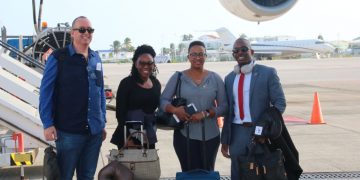 Prime Minister Silveria Jacobs and Minister of Finance Ardwell Irion head to the Netherlands