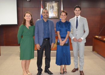 Member of the European Parliament, Ms. Samira Rafaela and Members of the Second Chamber paid a courtesy visit to the President of Parliament, Mr. Rolando Brison