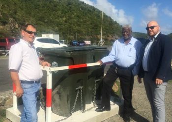 Garbage Bins placed at Cole Bay Hill lookout point.