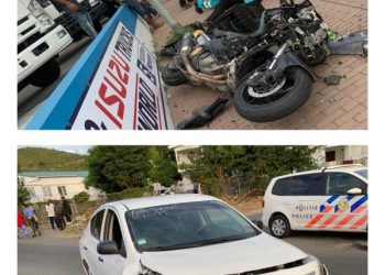 Scooter collision at the A.J.C Brouwers road roundabout results in injures