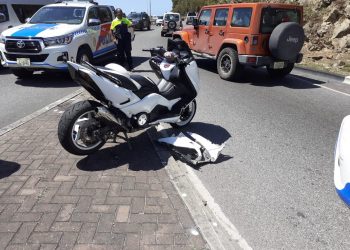 Motorbike rider injured on the Welfare road.