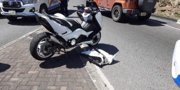 Motorbike rider injured on the Welfare road.
