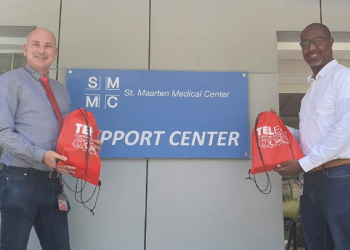 SMMC staff receive free phone credits from TelEm Group for helping to keep the SXM community safe