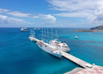 Crown and Island Princess Cruise Ships in Port for Fuel Bunkering