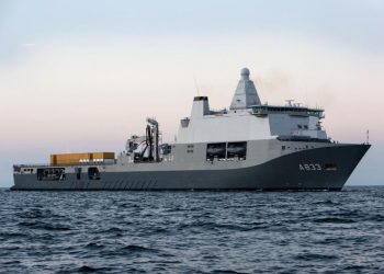 Karel Doorman on its way to the Caribbean