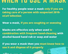 ADVISE ON THE USE OF MASKS IN THE COMMUNITY IN COVID-19