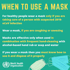ADVISE ON THE USE OF MASKS IN THE COMMUNITY IN COVID-19