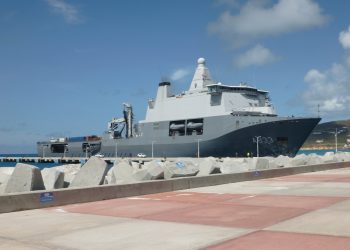 Dutch Navy’s Largest Vessel HNLMS Karel Doorman Arrives at Port St. Maarten on Friday