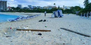 Irresponsible Mullet Bay Beach Goers Create Massive Amounts of Littering on Sunday