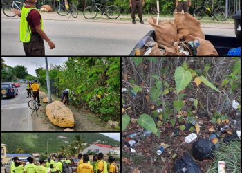 Red Cross and Nature Foundation’s Re-Greening SXM Project collected over 400lbs of trash in Madame Estate, in collaboration with SXM A.C.T.I.O.N and the SXM Youth Brigade