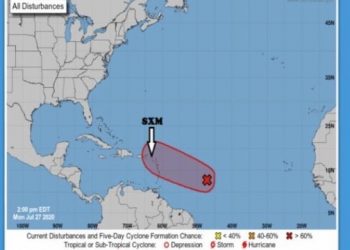 Se le aconseja a la comunidad  monitorear el progreso de un sistema meteorológico en desarrollo al este de las Antillas Menores