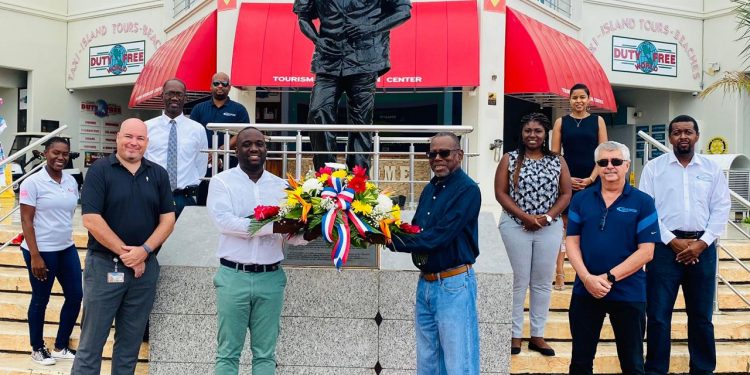 Wreath laid on Dr. A.C. Wathey’s 94th birthday