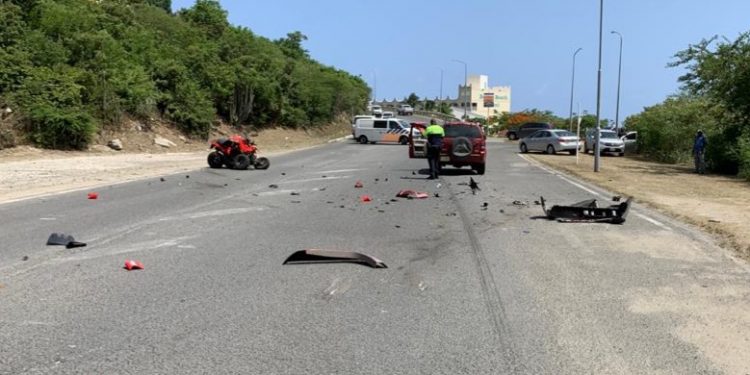 Traffic accident on the Little-Bay Road