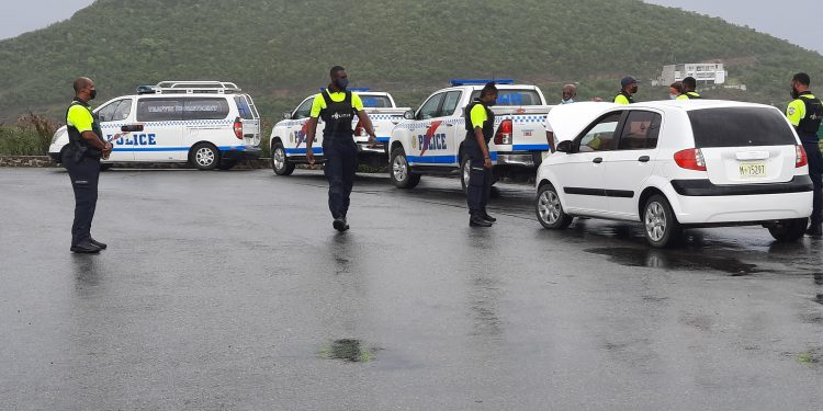 Officers in training conducted routine traffic controls at Harold Jack